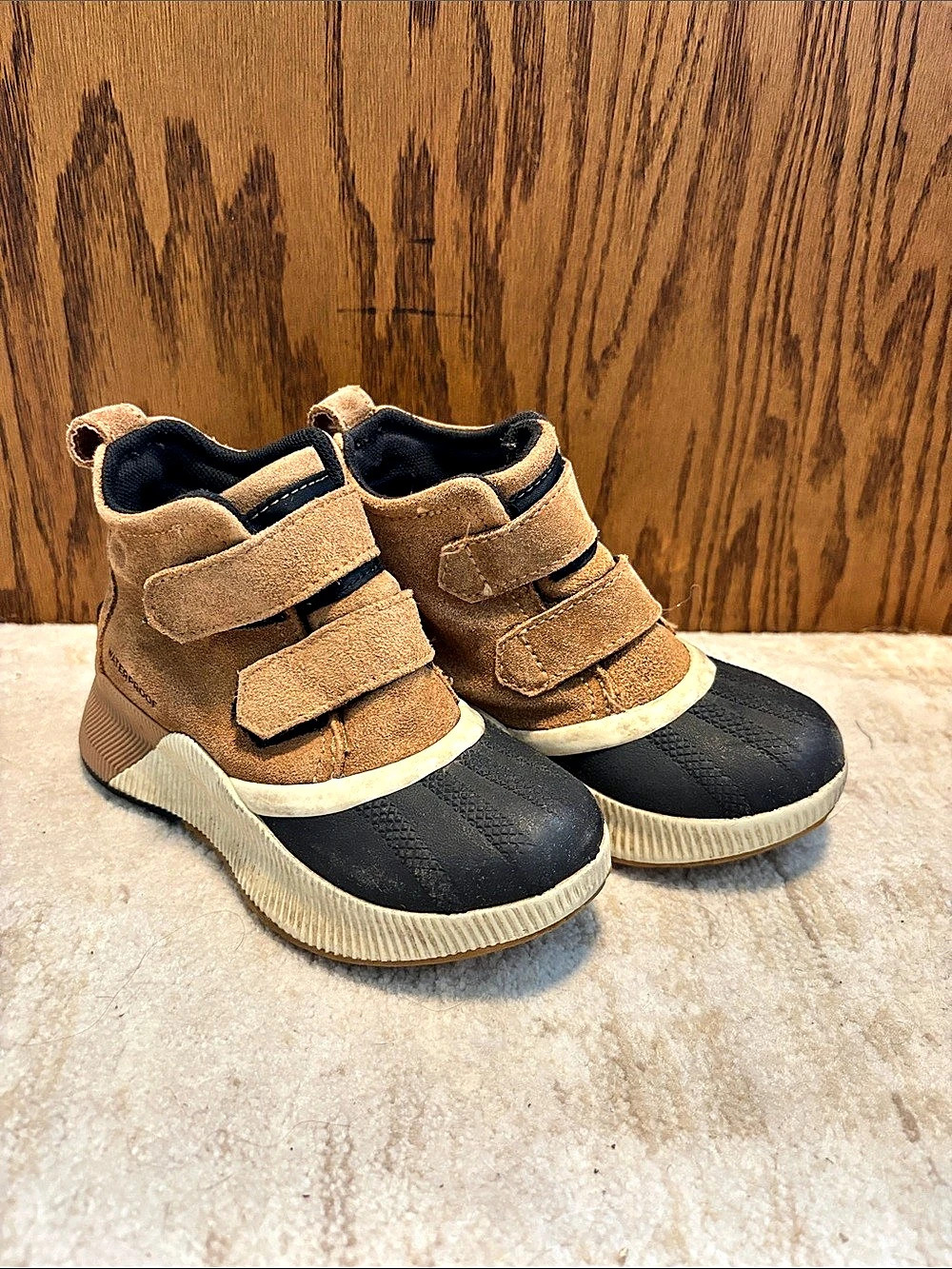 Sorel Kids Brown & Black Velcro Boots